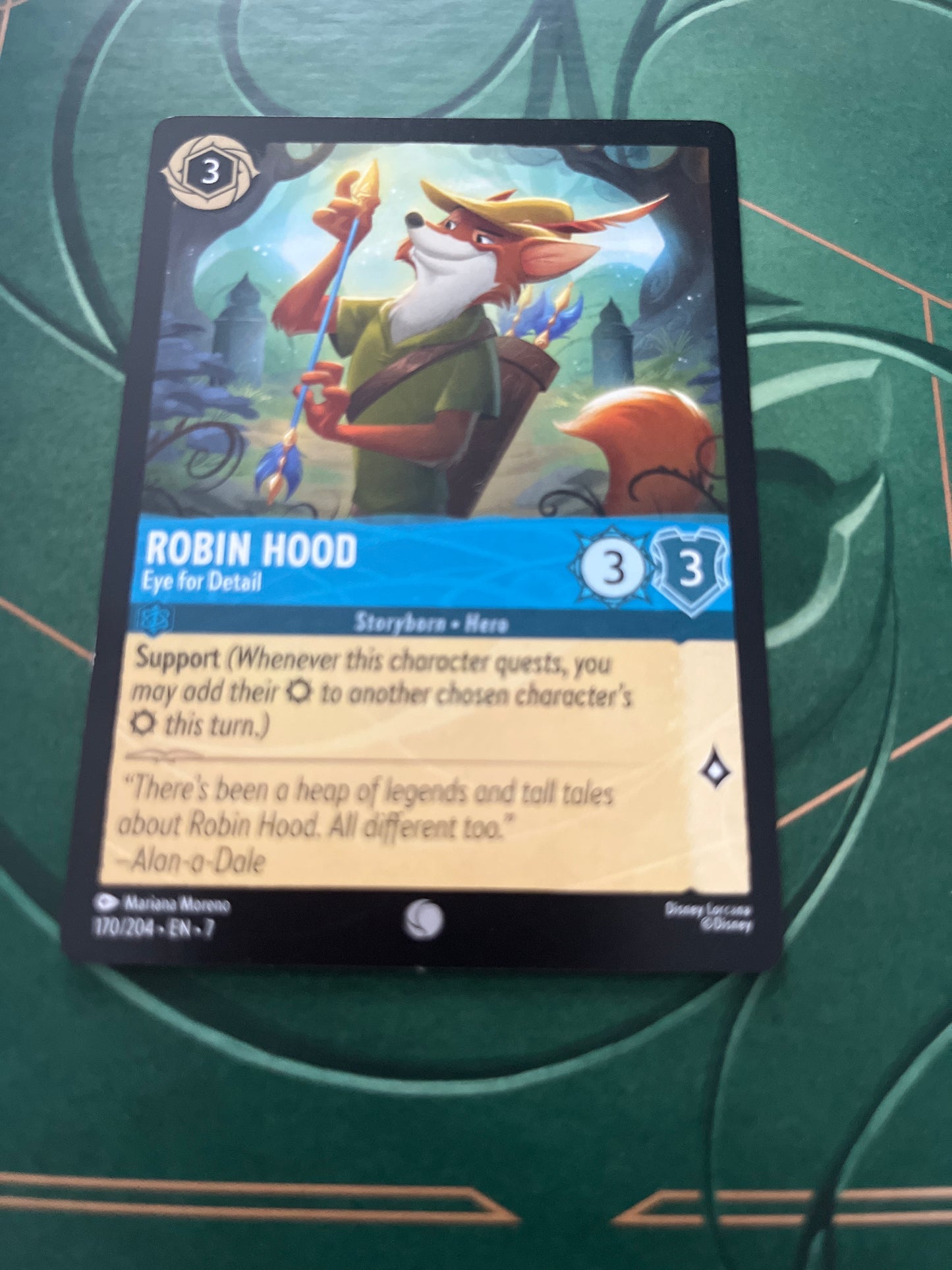 Disney Lorcana Robin Hood - Eye for detail 170/204 S7 NM/LP
