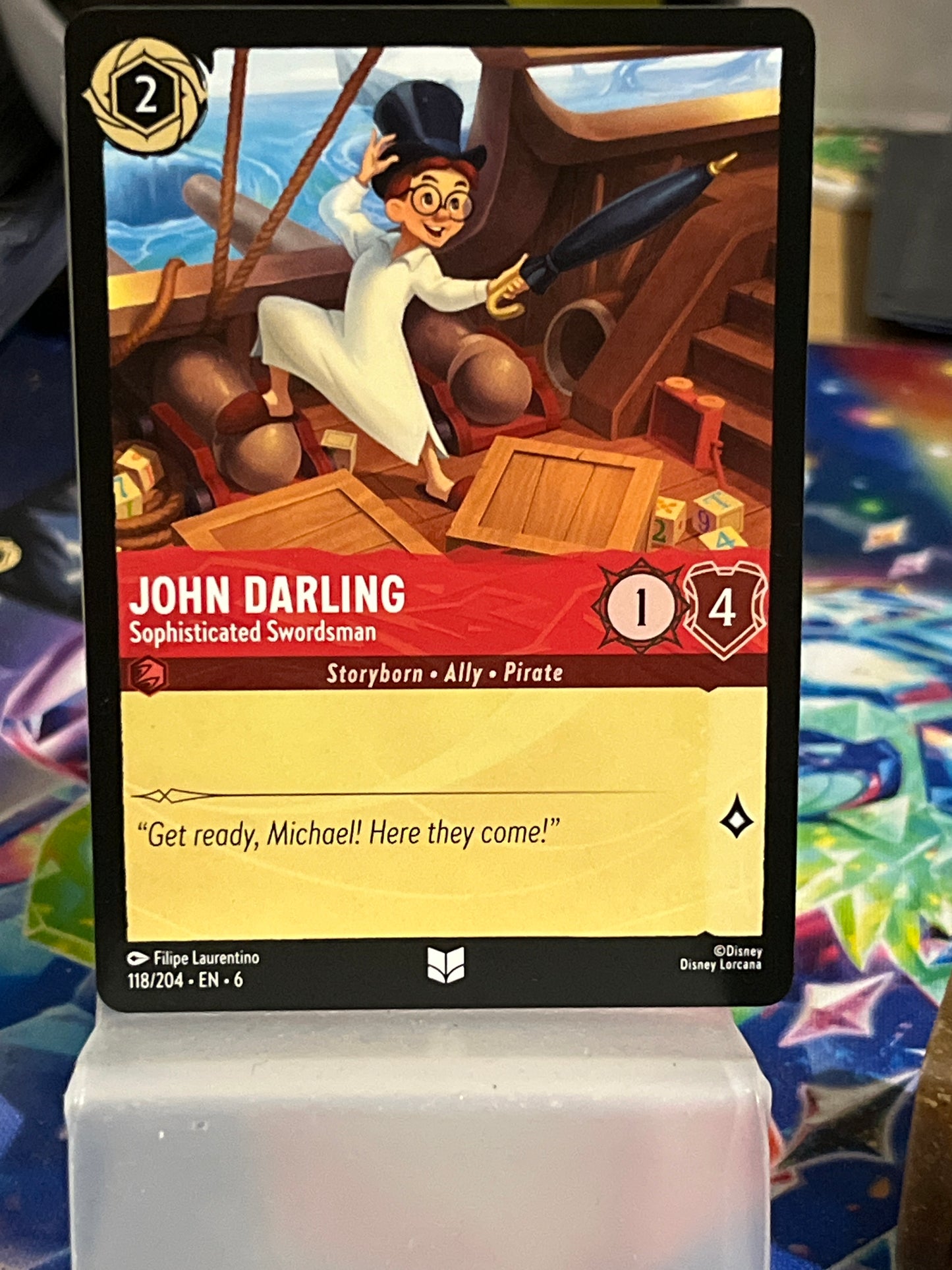 Disney Lorcana John Darling - Sophisticated Swordsman 118/204 EN 6 NM/LP