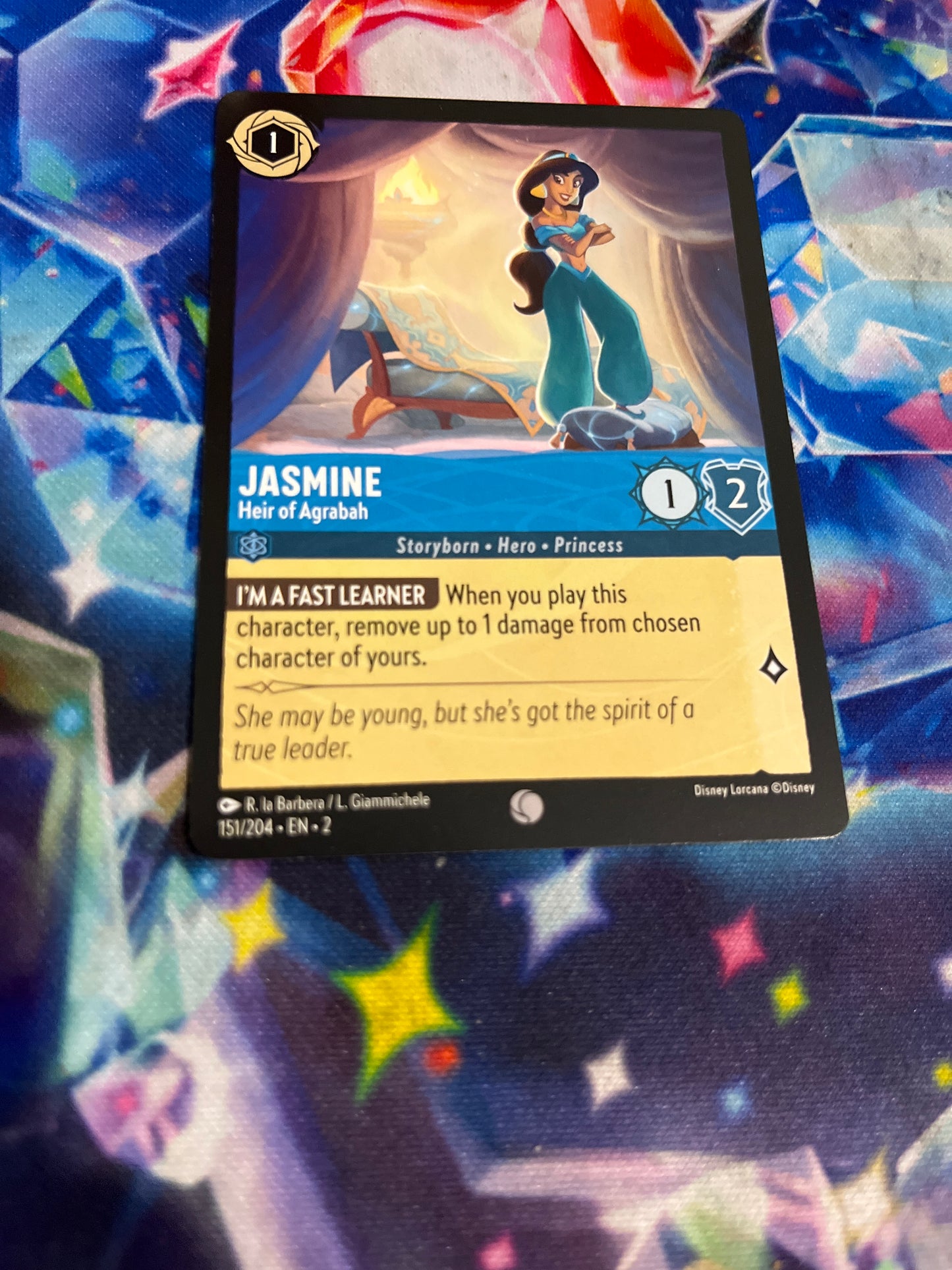 Disney Lorcana Jasmine - Heir Of Agrabah 151/204 NM/LP