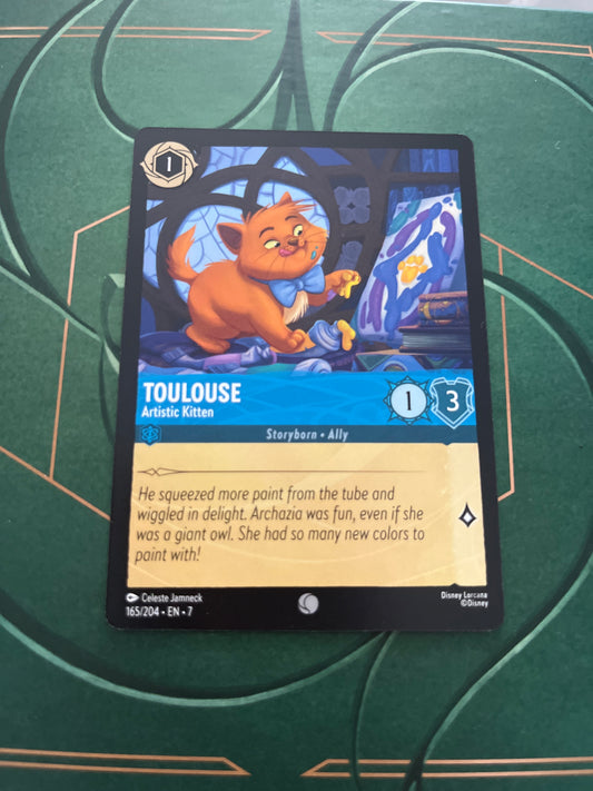 Disney Lorcana Toulouse - Artistic Kitten 165/204 S7 NM/LP