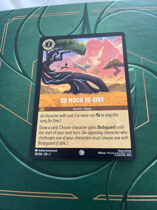 Disney Lorcana - so much to give 38/204 S7 NM/LP