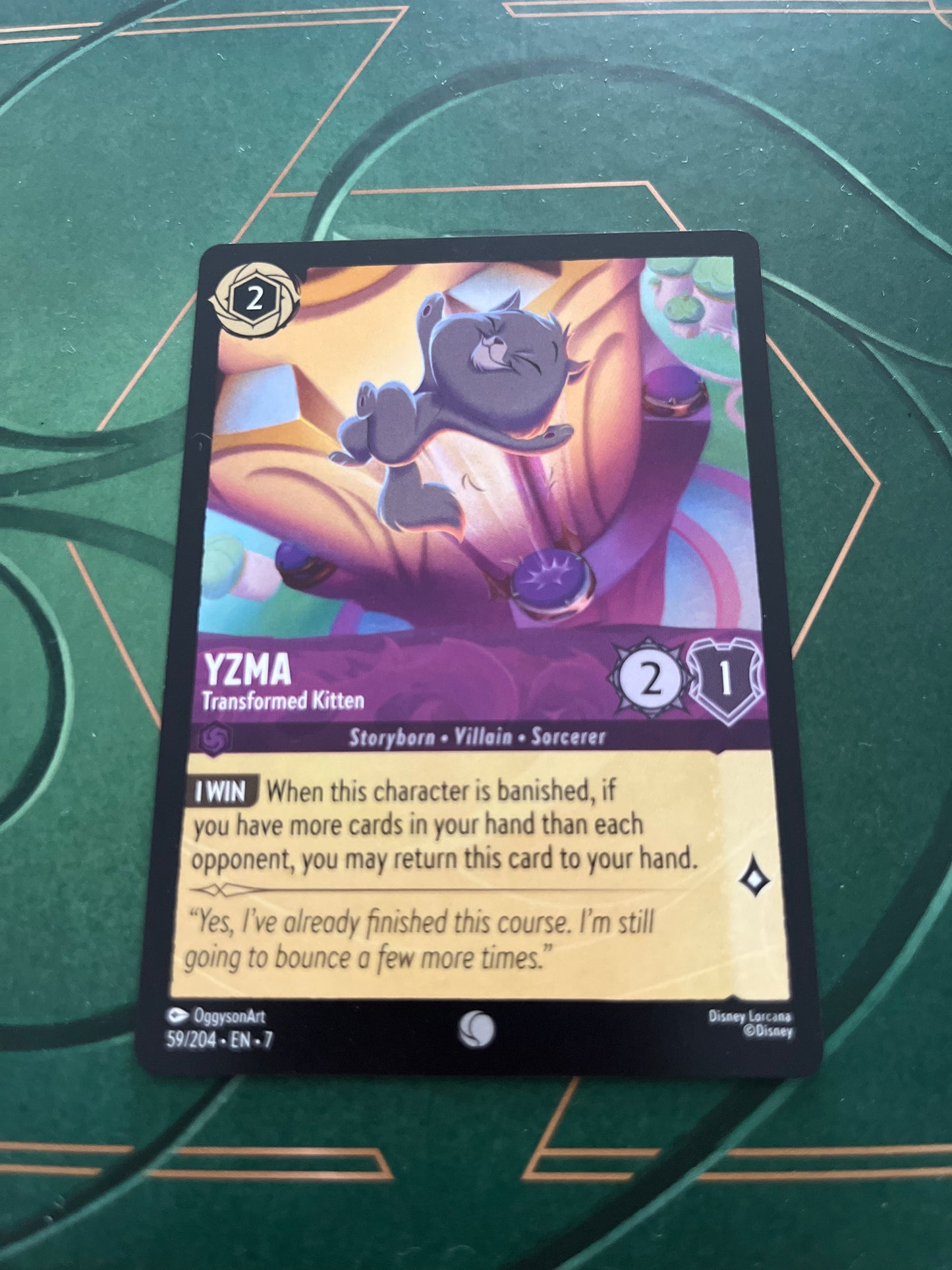 Disney Lorcana Yzma - Transformed Kitten 59/204 S7 NM/LP