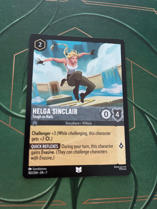Disney Lorcana Helga Sinclair - Tough as nails 183/204 S7 NM/LP